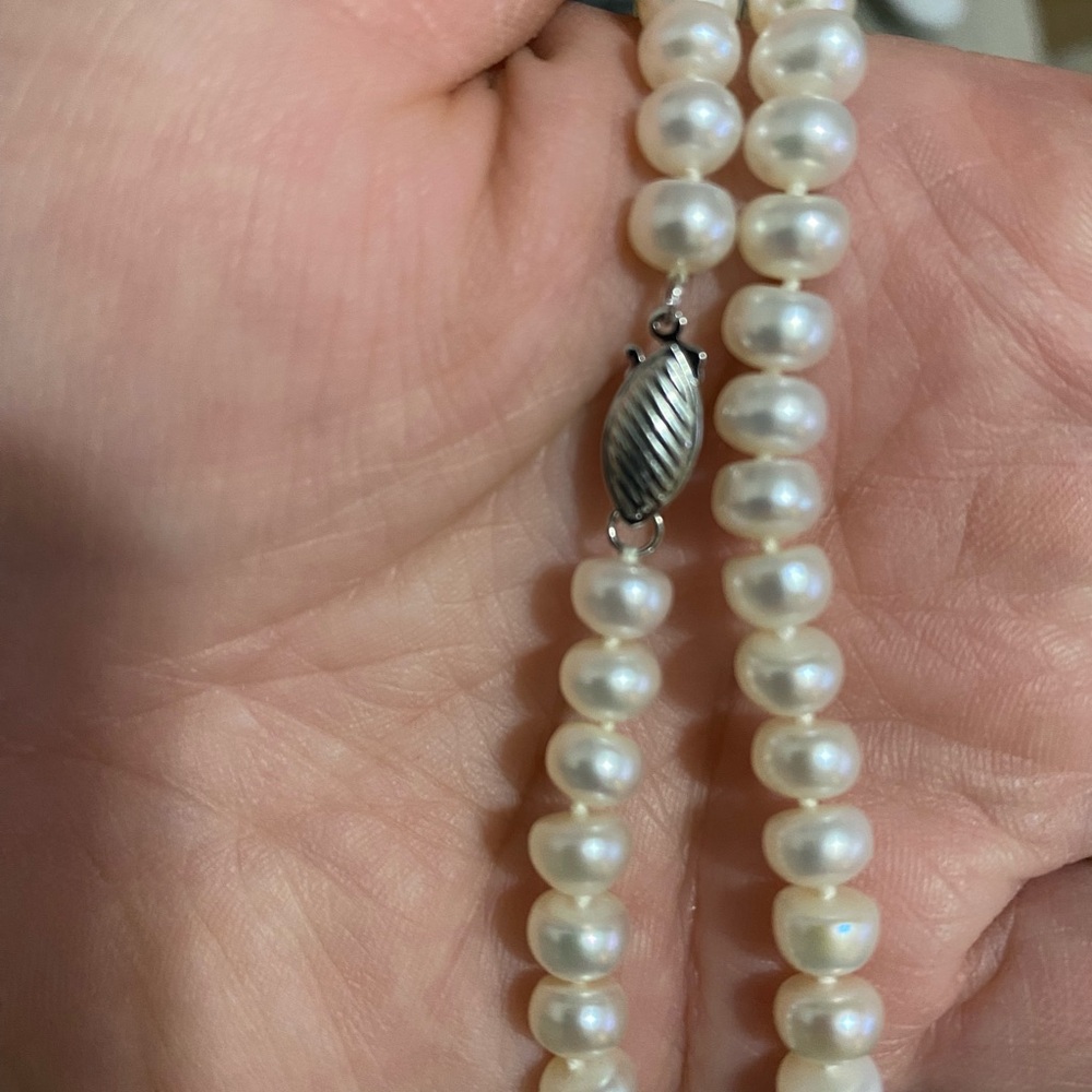 Genuine Baroque White Pearl Necklace